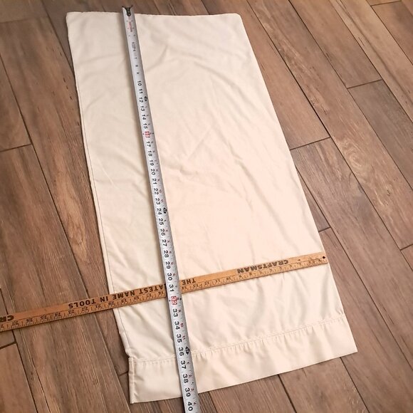 Vintage Cannon King pillowcase embroidered swirl trim ivory off white cream - Picture 5 of 9